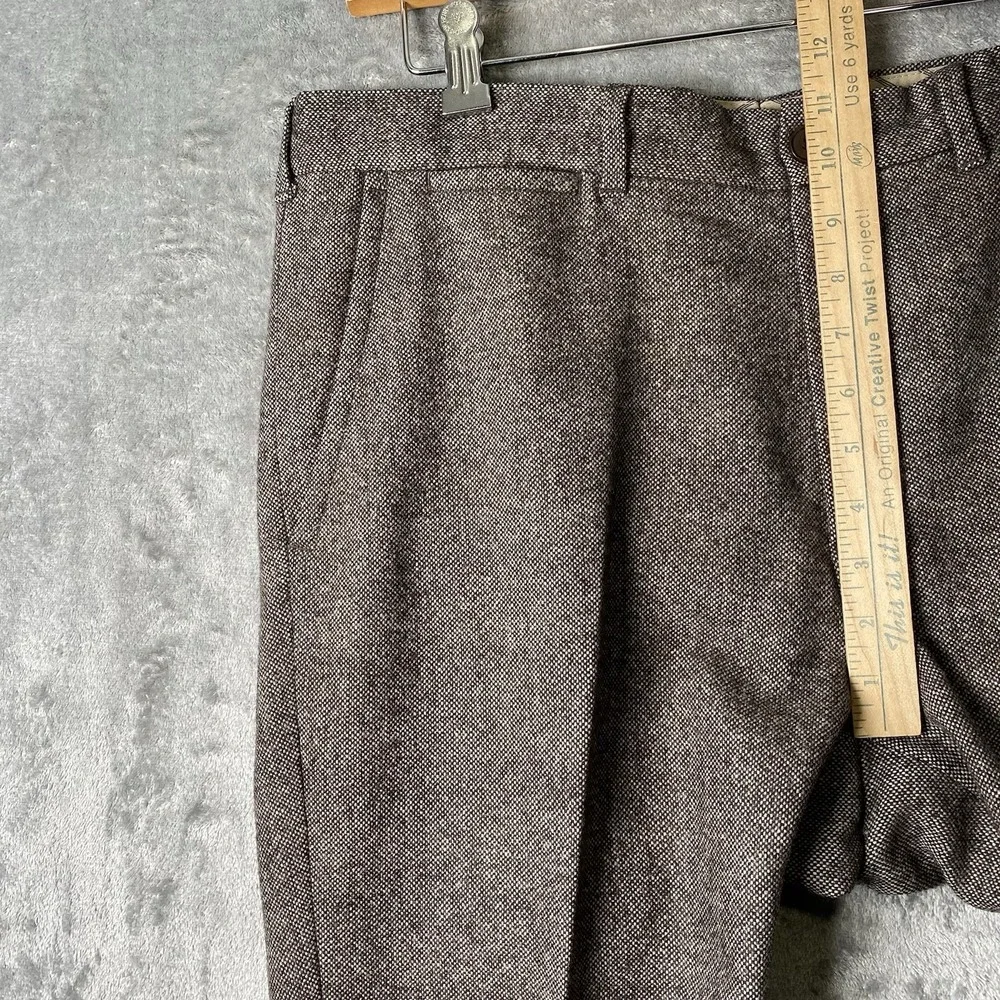 Banana Republic Vintage Straight Fit Pants Mens Size 34x30 Brown Wool Blend Prep